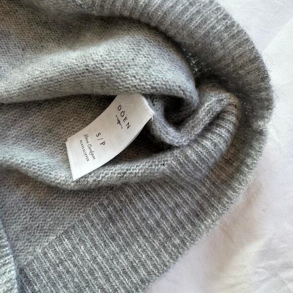 Doen grey alpaca wool blended cardigan - Picture 3 of 3